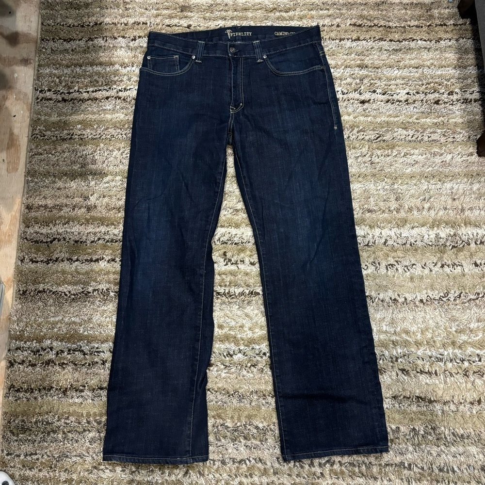 Fidelity Camino Jeans 35 Pacific Rinse Dark Wash